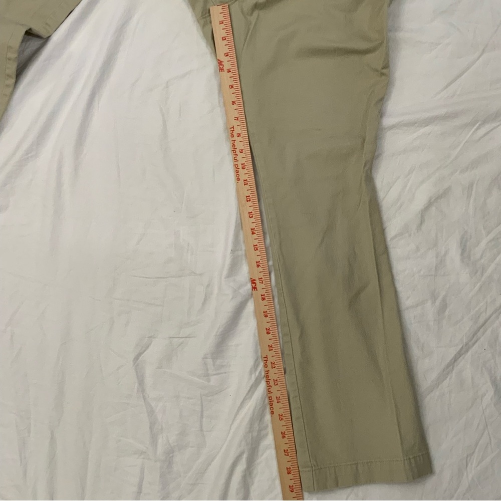 Old Navy Maternity Full Panel Tan Straight Leg Pants w/Pockets 12 Short Stretch - Picture 7 of 11